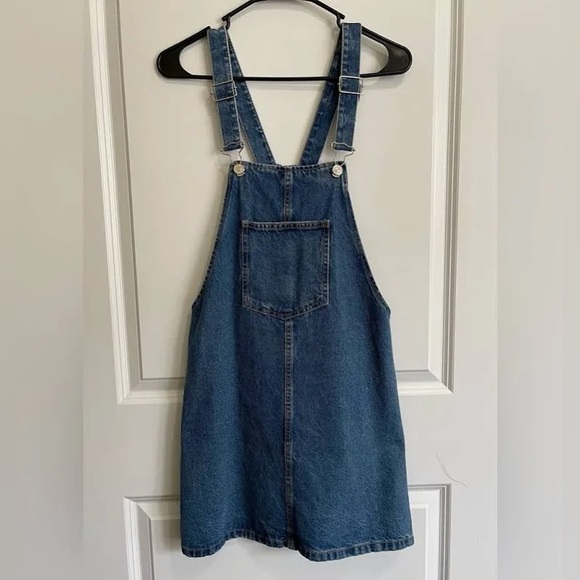 Stradivarius Blue Denim Overall Dress - Picture 1 of 5